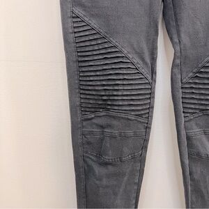 BEULAH charcoal black moto pants